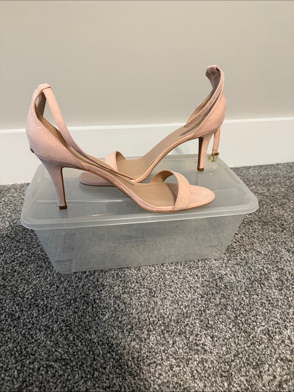 H&M Light Pink Open-Toe Stiletto Heels